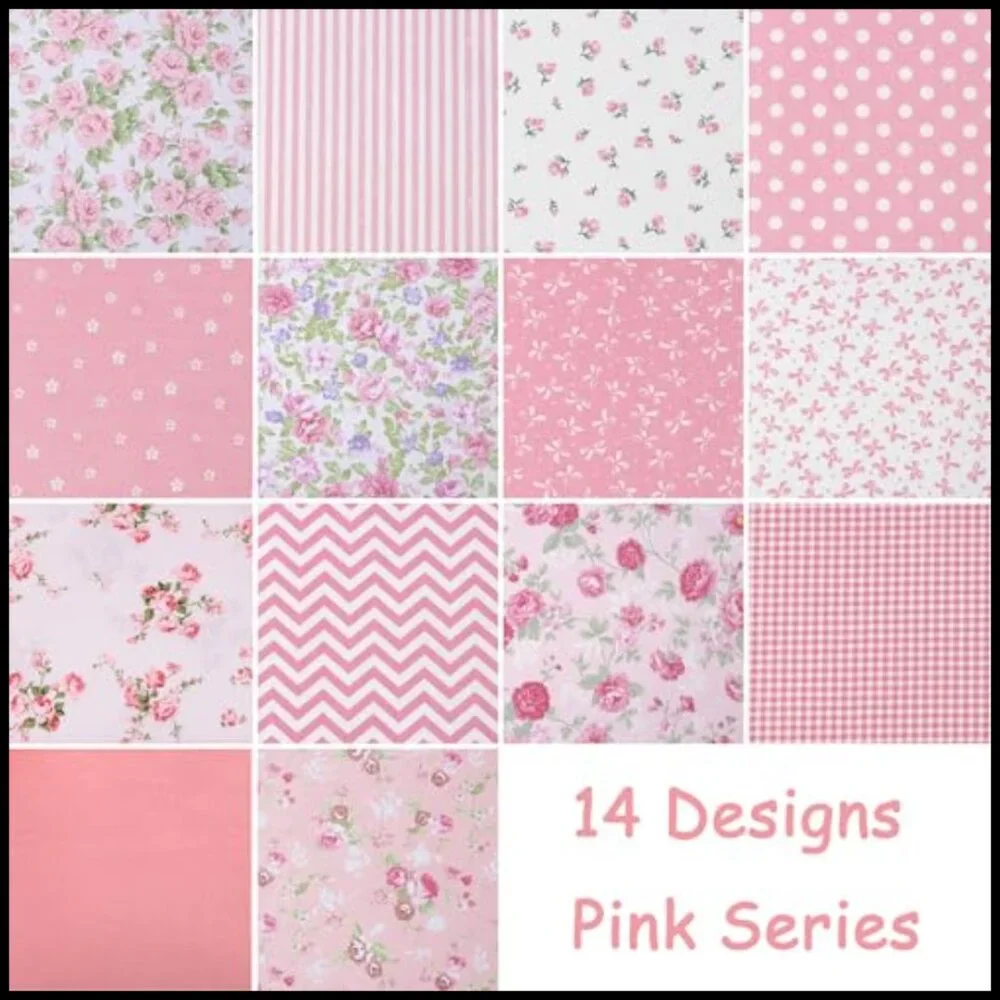 Precut Cotton Fabric Squares Bundle Quilting Sewing DIY Patchwork Craft